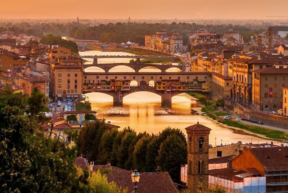 Atardecer en Florencia, Italia